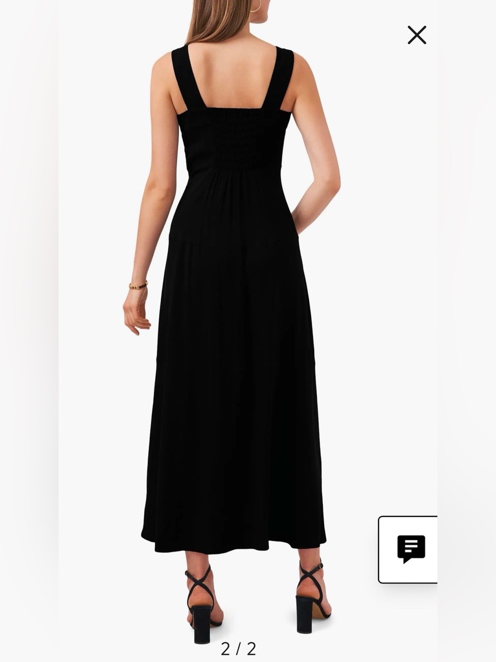 Vince Camuto Black Tiered Sleeveless Maxi Dress size XS - Picture 2 of 10